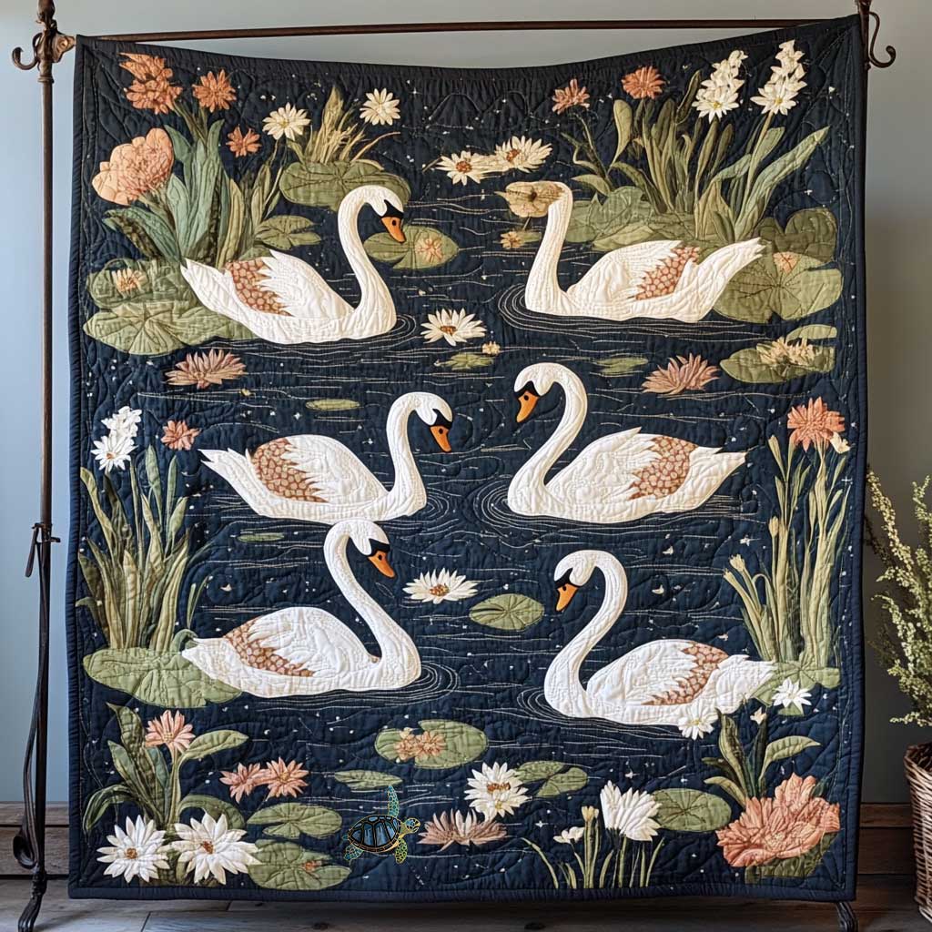 Vintage Swan Lake WP1411033CL Quilt