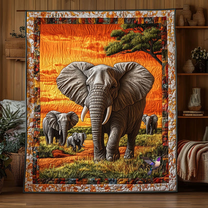 Elephants WX0211011CL Quilt