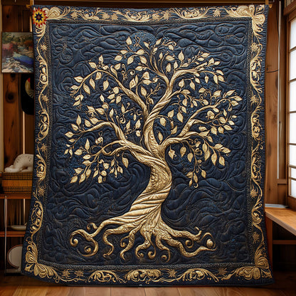 Gold Tree Of Life WY2312032CL Quilt