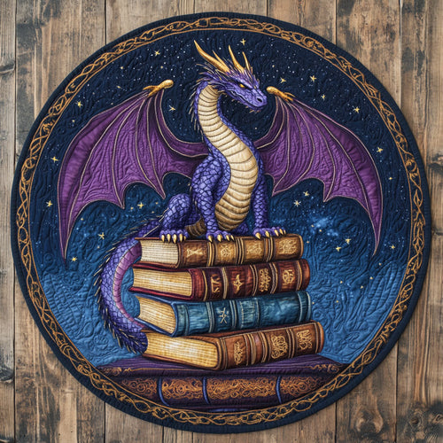 Mystic Dragon Book CW2407050CL Quilted Round Mat