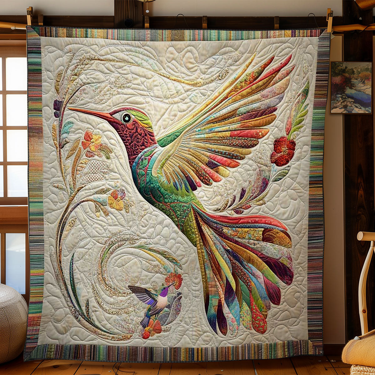 Hummingbird Feather Symphony WN1010019CL Quilt