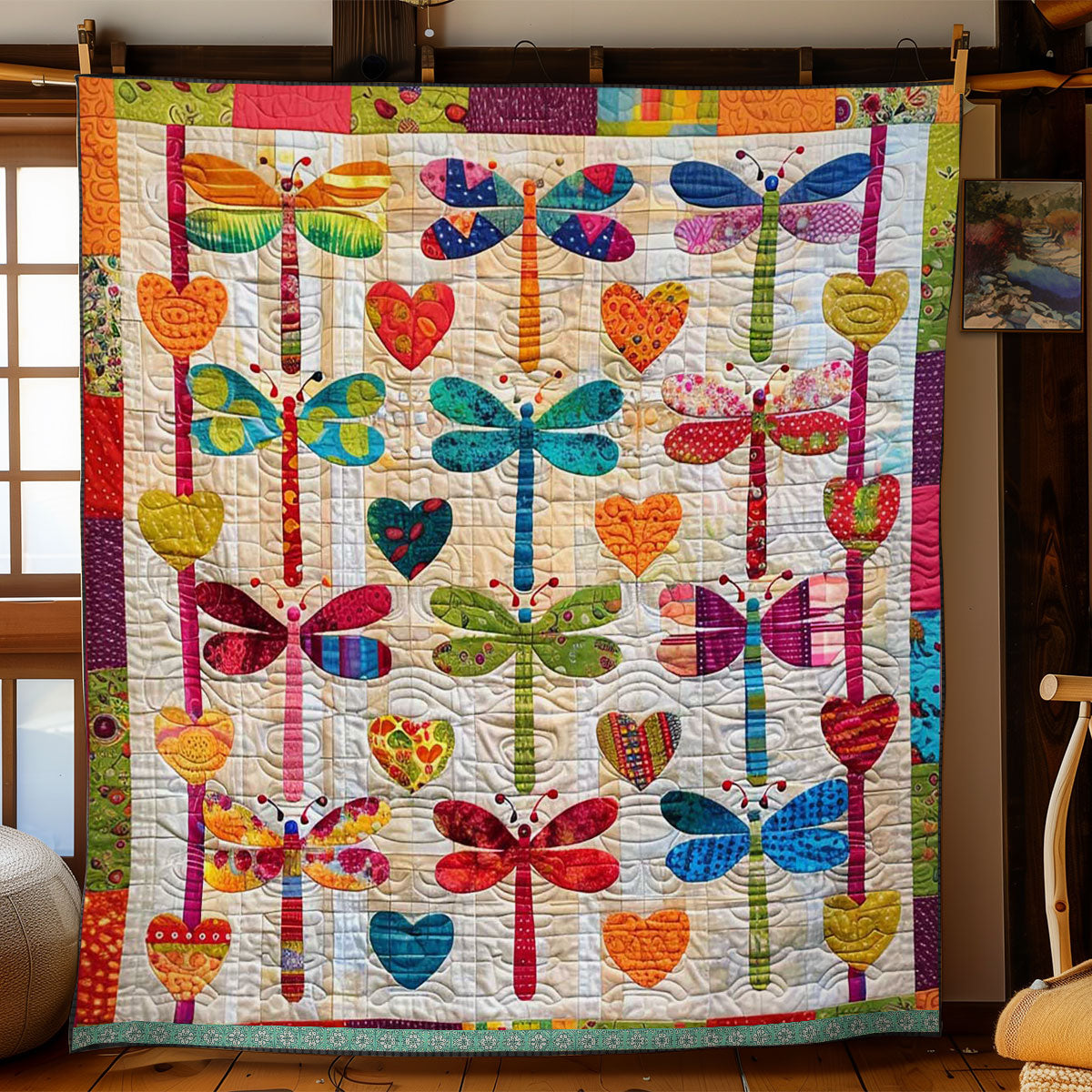 Patchwork Dragonflies WJ2609010CL Quilt