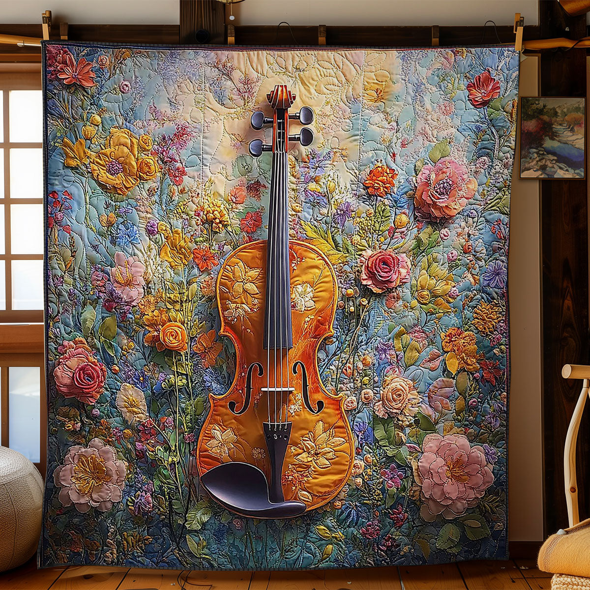 Violin Bloom CW2504055CL Quilt