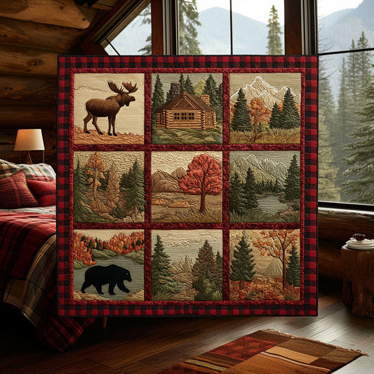 Cozy Wildlife Cabin CW1701004CL Quilt