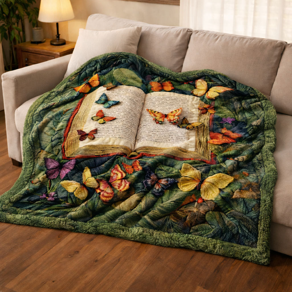 Enchanted Pages Butterfly KL2301005CL Faux Fur Throw Blanket