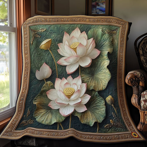 Lotus Pond WY0811023CL Quilt