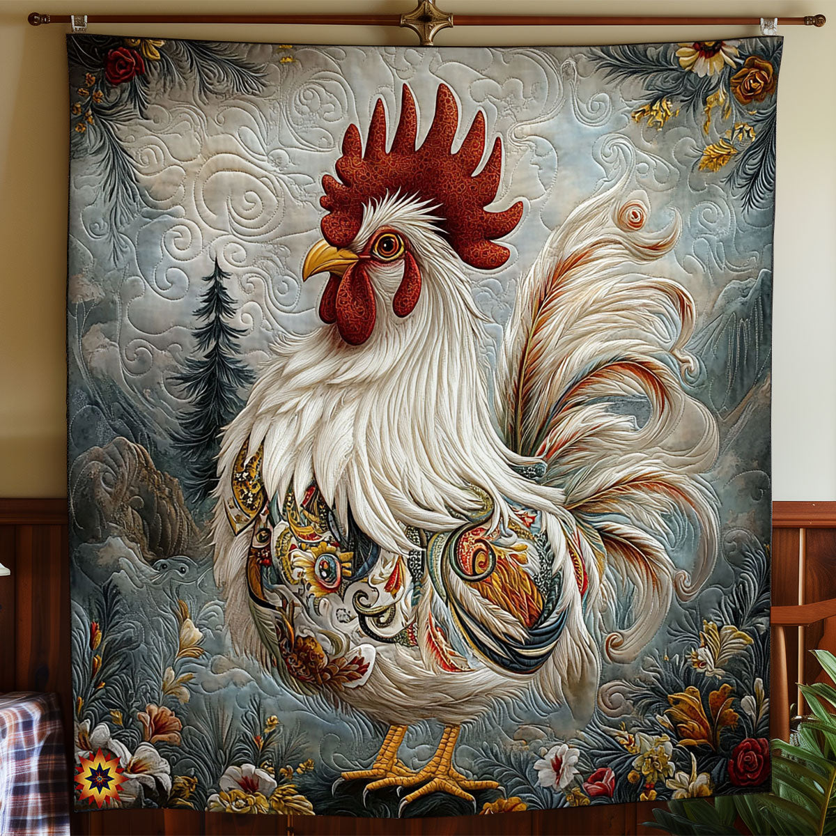 Rooster WY2211019CL Quilt