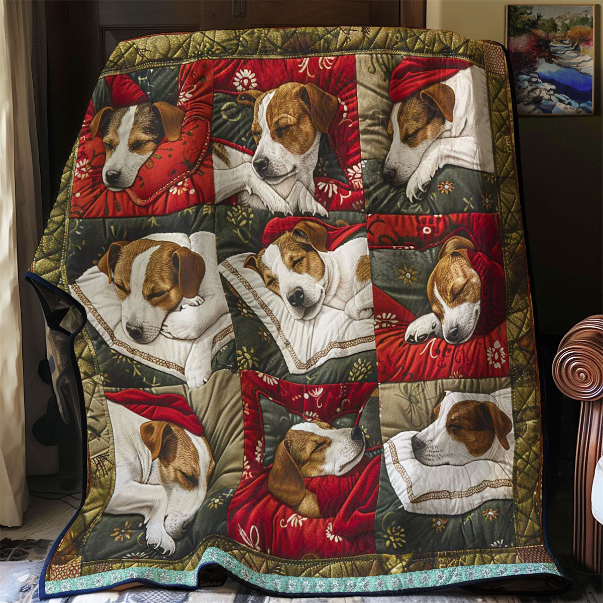 Jack Russell Dreamy Fleece WN12109023CL Quilt