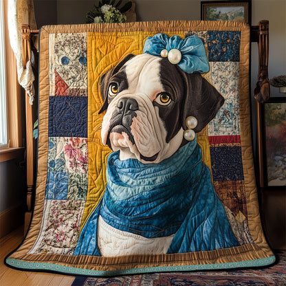 Bulldog In Pearls WN2509080CL Quilt