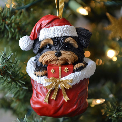 Snowy Yorkie CP1710033CL Christmas Ornament