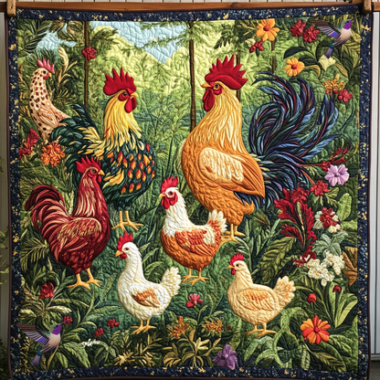 Chicken Garden XR0310010CL Quilt