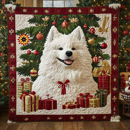 Samoyed Holiday Cheer WN0111035CL Quilt