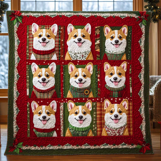 Happy Christmas Corgi WP0310016CL Quilt