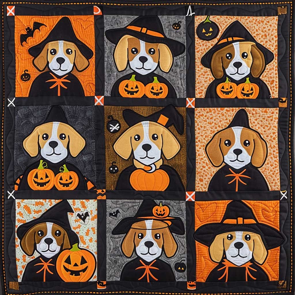 Beagle Halloween XR1908009CL Quilt