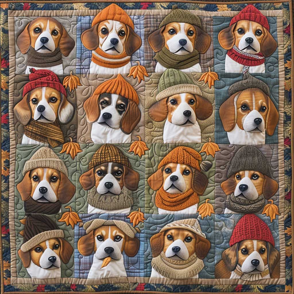 Beagle Puppies XR1908005CL Quilt