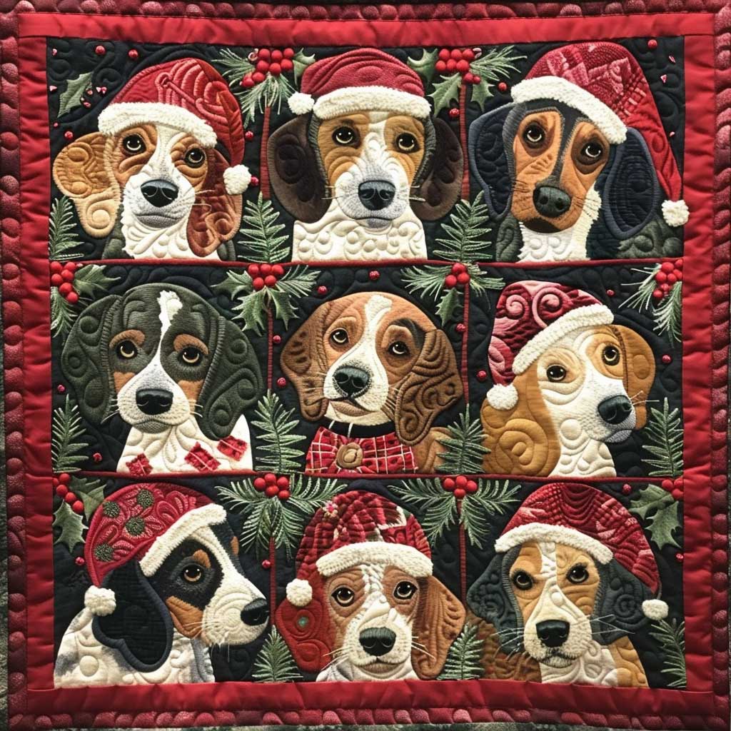 Beagles Santa Claus XR1508027CL Quilt