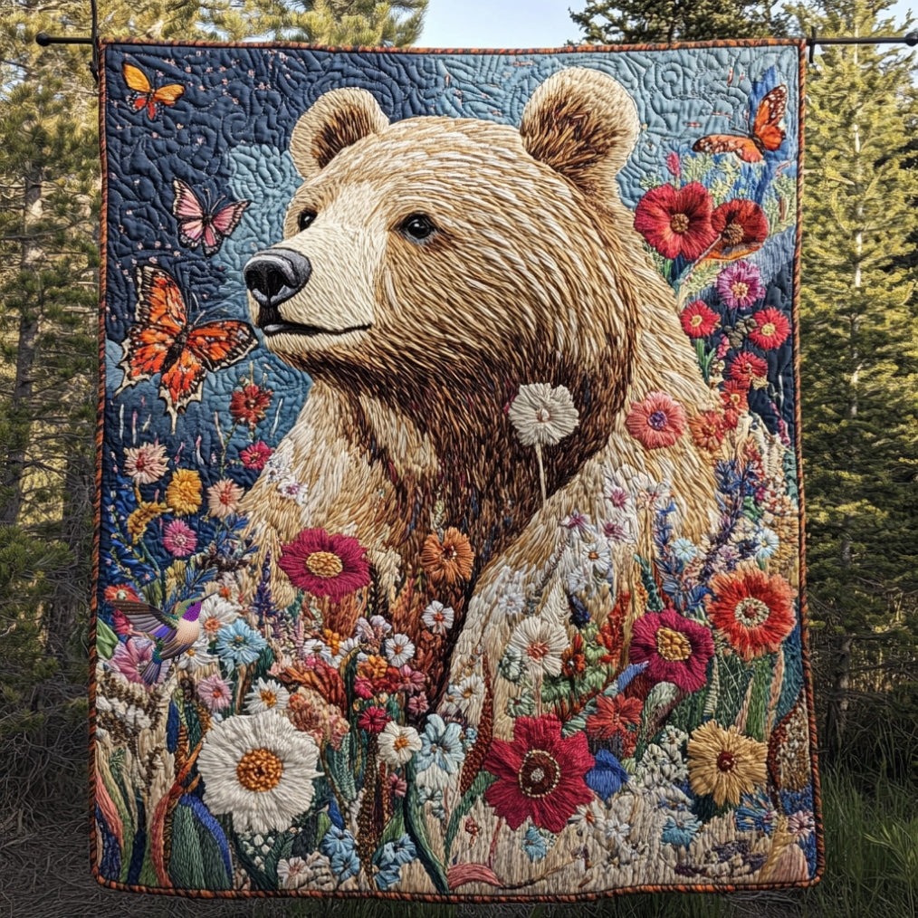 Bear In The Garden WU1712018CL Quilt