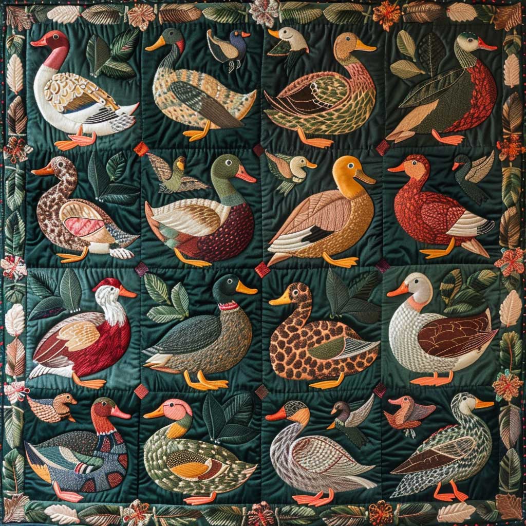 Beautiful Ducks XR1508042CL Quilt