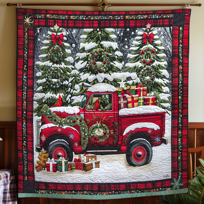 Snowy Red Truck Holidays WN1109008CL Quilt