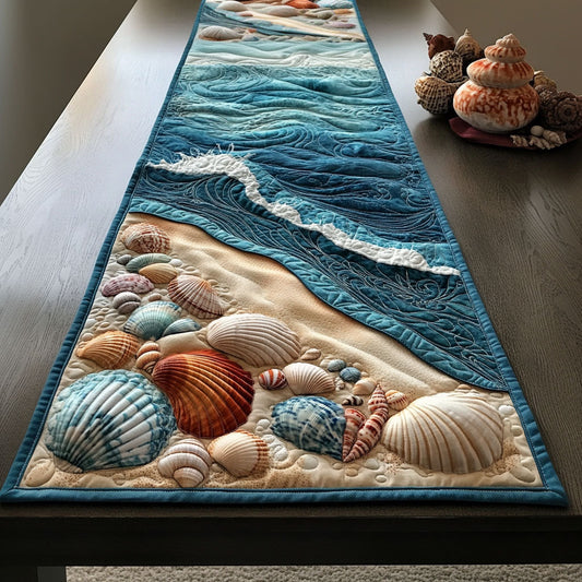 Seashell Symphony CP0605006CL Quilted Table Runner