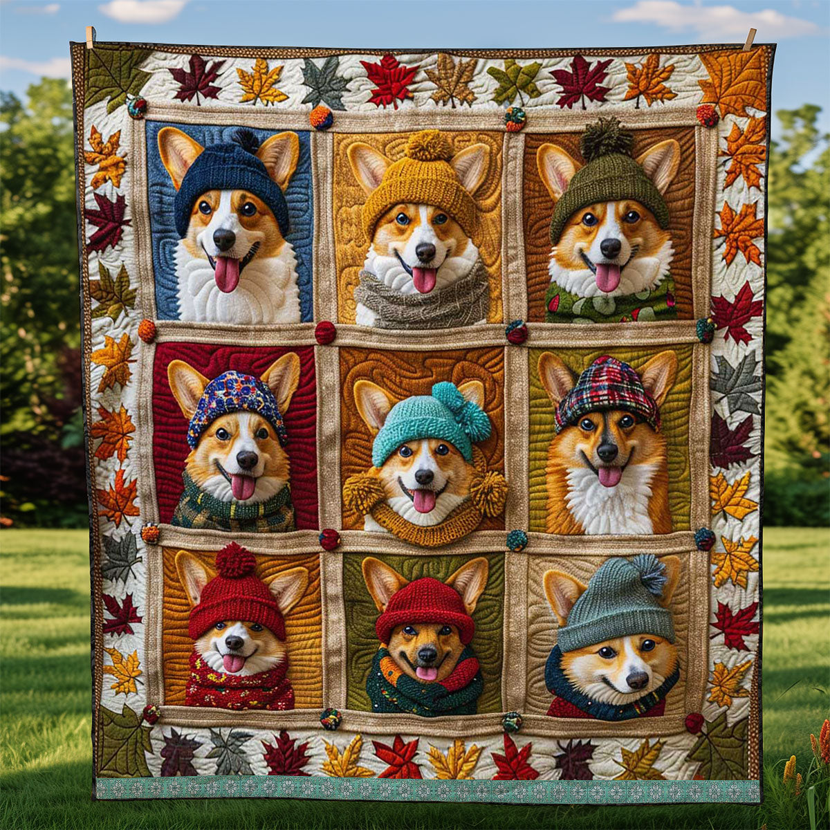 Cute Corgi WJ1109002CL Quilt