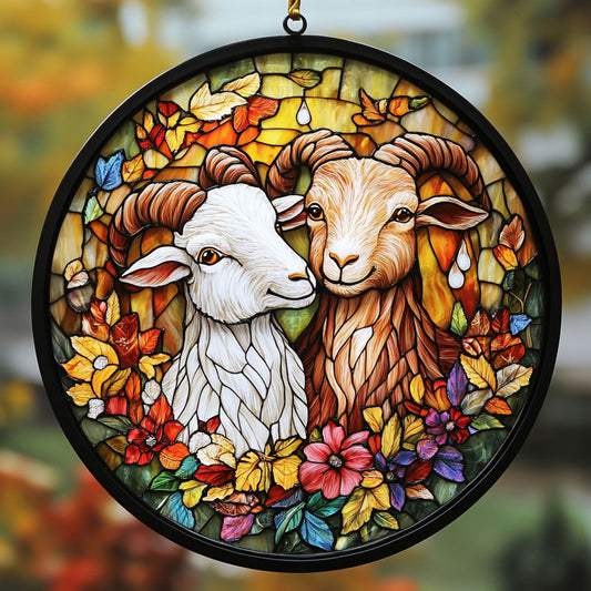 Goat  WU0310039CL Stained Glass Suncatcher