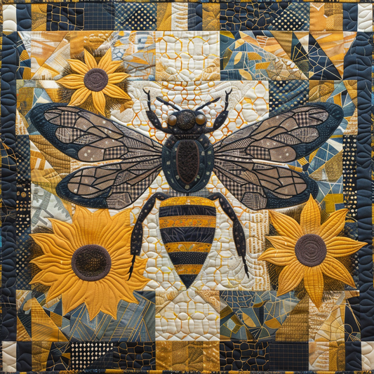 Bee And Sunflowers XR3105005CL Quilt