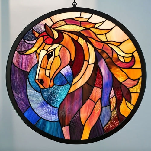 Horse WJ3110039CL Stained Glass Suncatcher