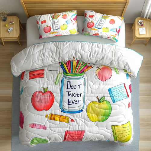 Best Teacher Ever WU2002001CL Duvet Cover Set