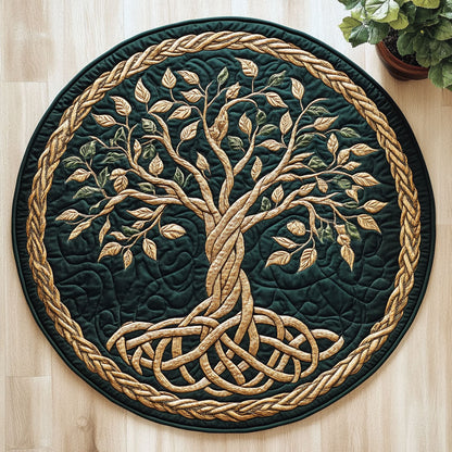 Tree of Life CW0906048CL Quilted Round Mat