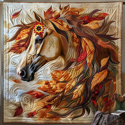 Fall Leaves Horse WG1003009CL Quilt