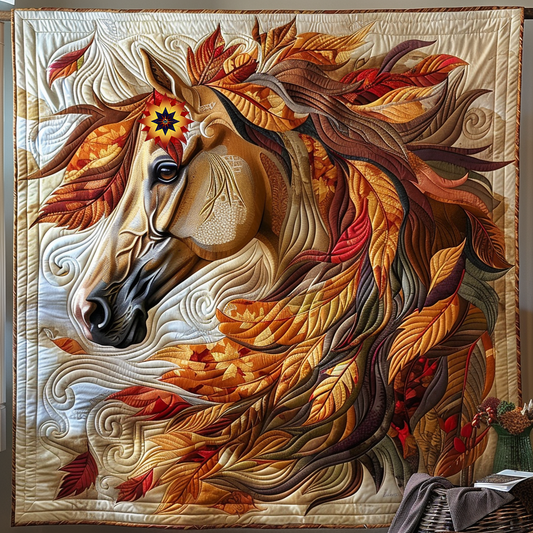 Fall Leaves Horse WG1003009CL Quilt