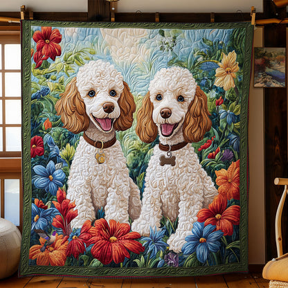 Couple Poodle WY0212048CL Quilt