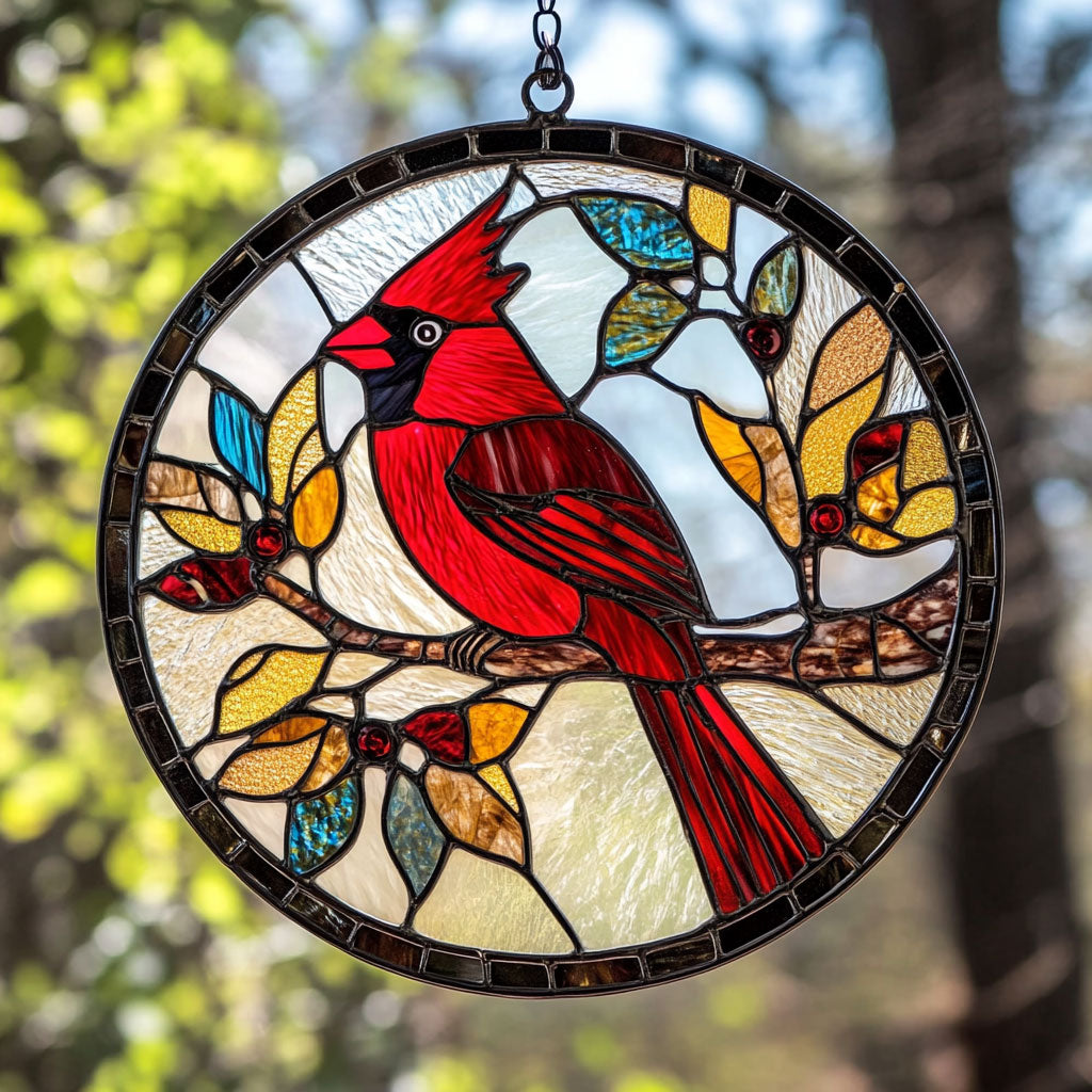 Red Cardinal WT0703021CL Suncatcher
