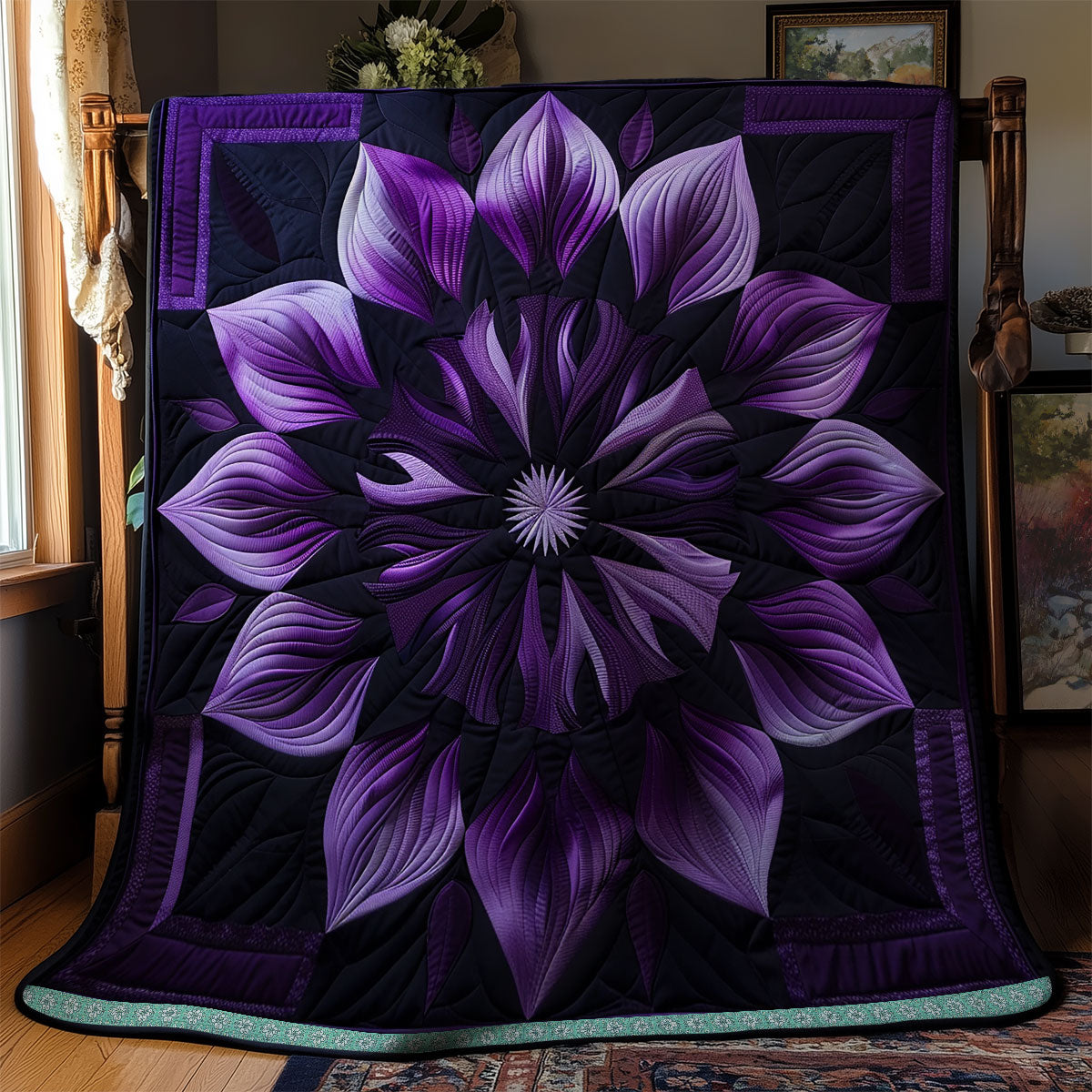 Dusky Purple Petals WN1309040CL Quilt