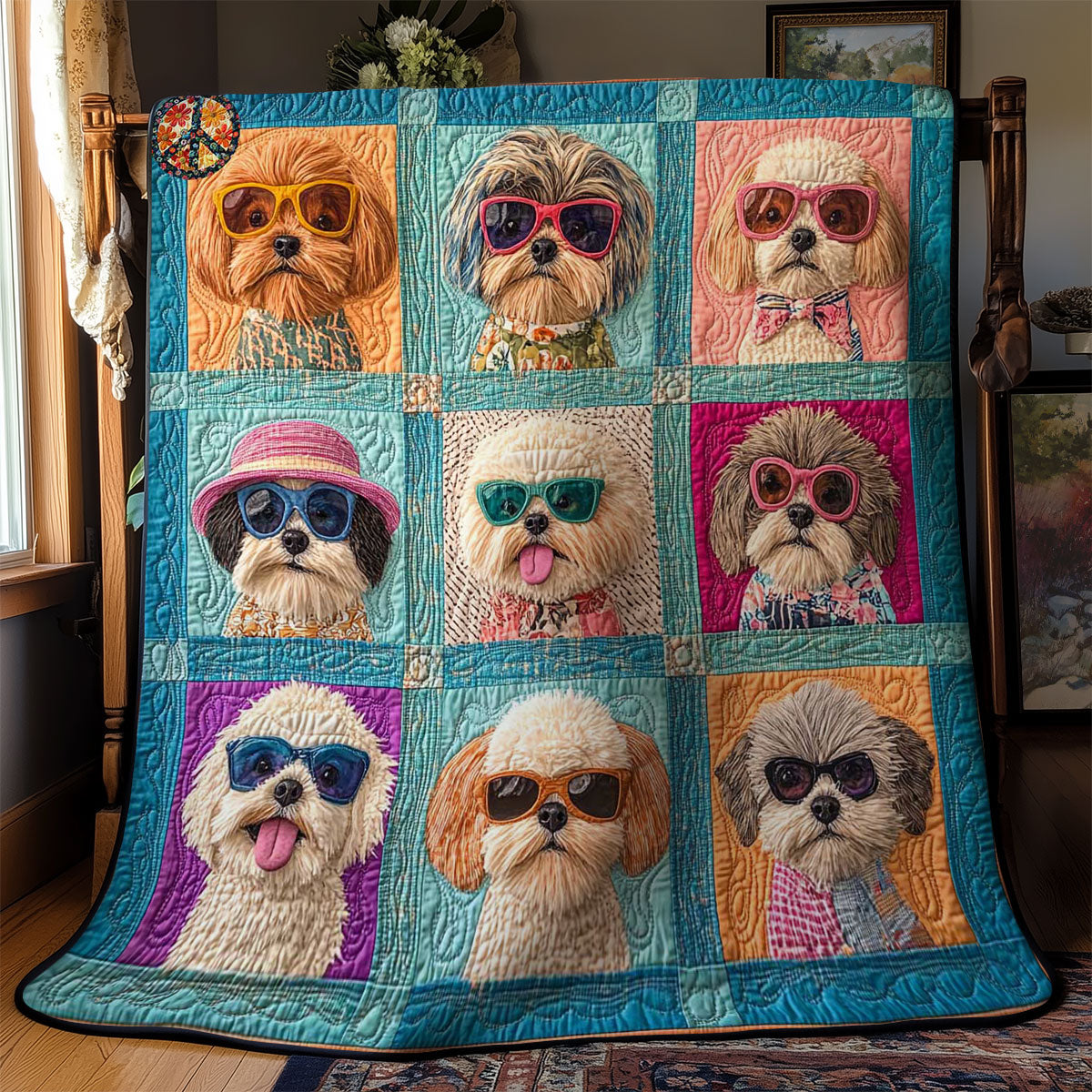 Shih Tzu Shades WN0811032CL Quilt