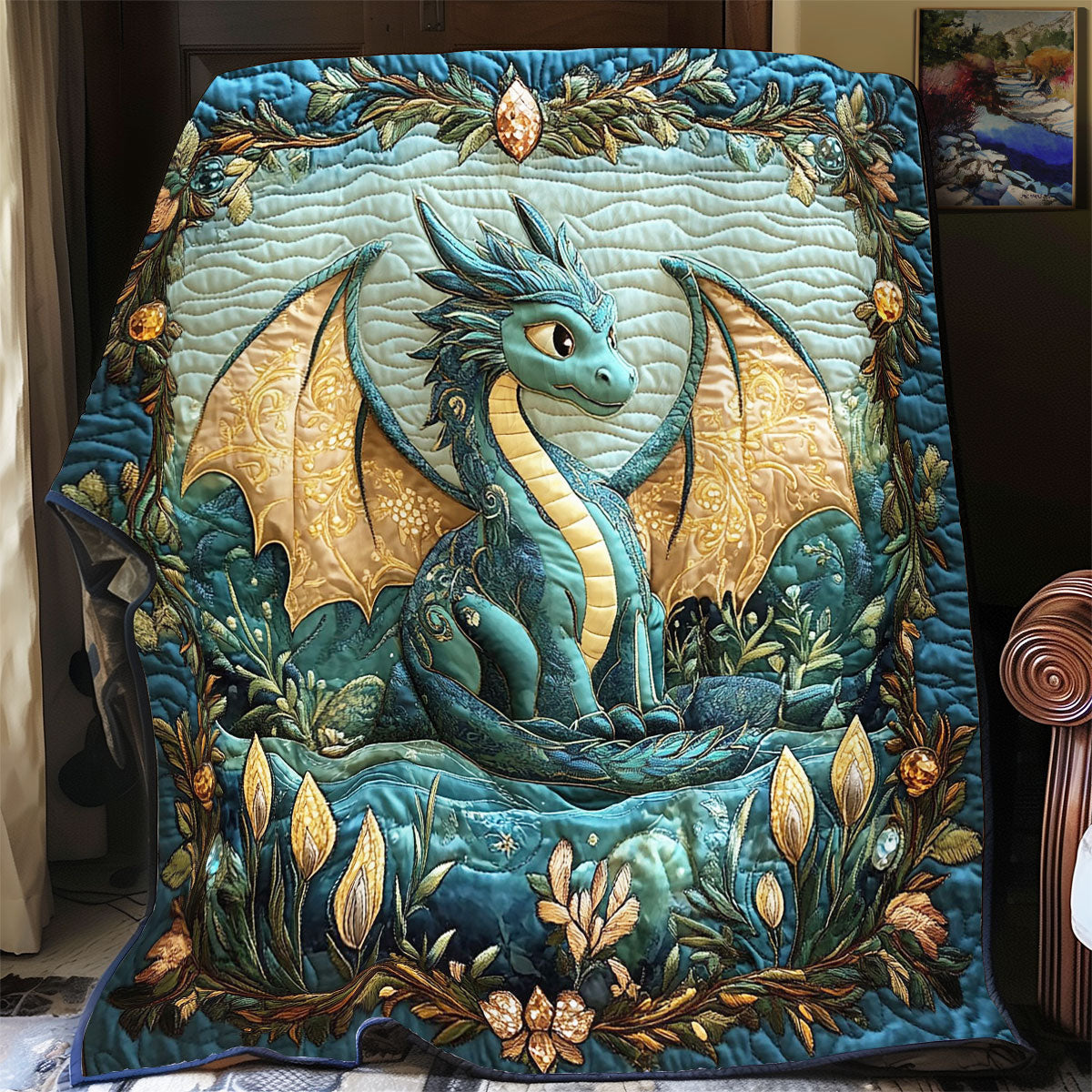 Dragon In Night Life WY0202014CL Quilt