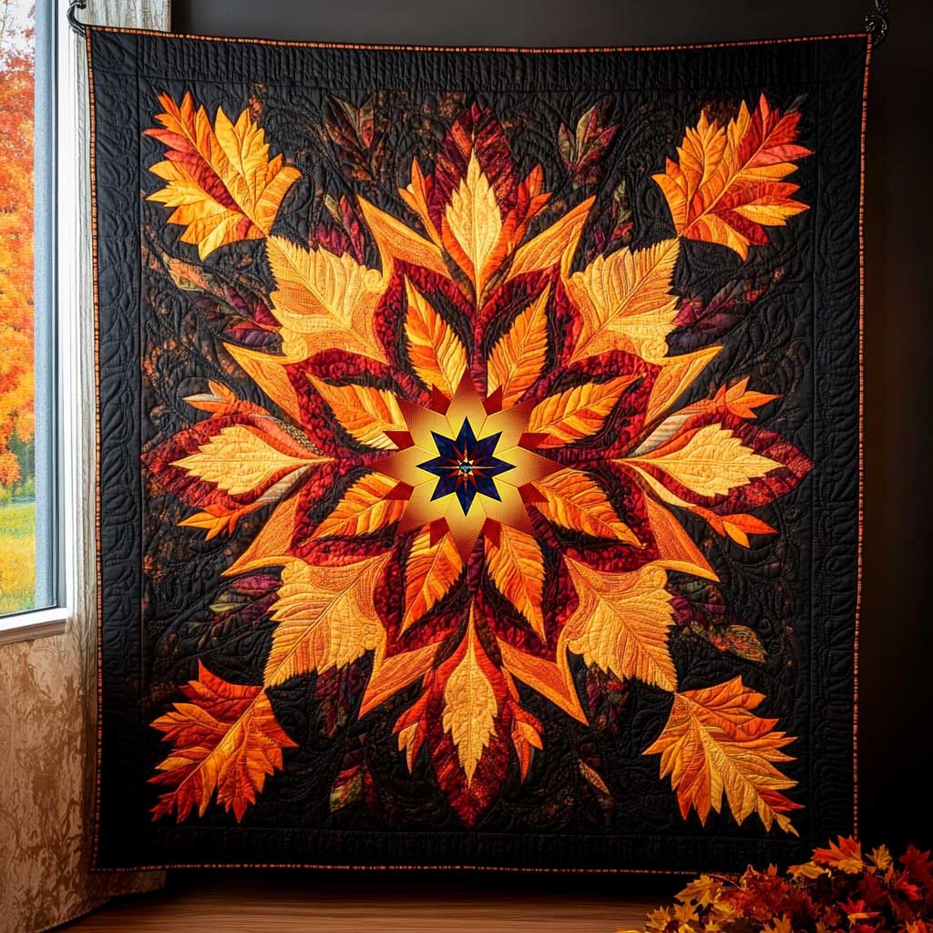 Native Leaf Dance WN0210044CL Quilt