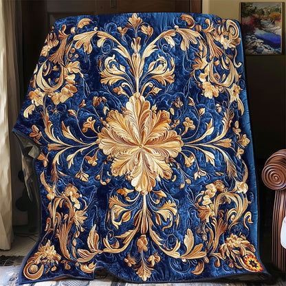 Gold Flower Pattern WY0312043CL Quilt