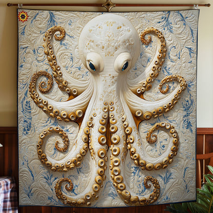 White Sea Octopus WY2011019CL Quilt