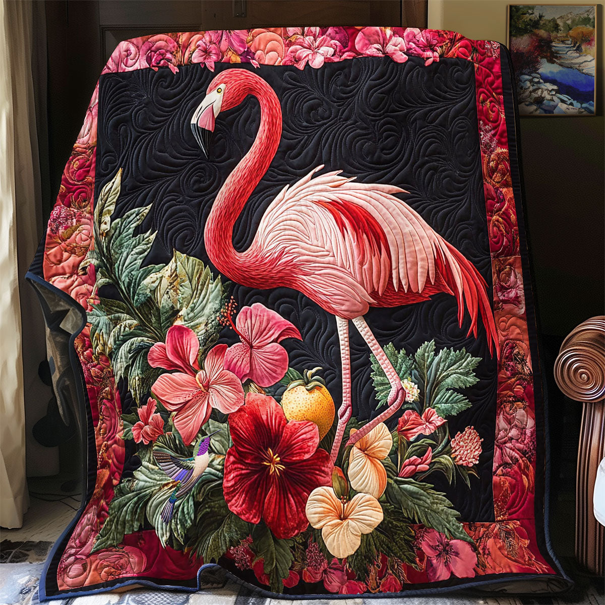 Hibicus Flamingo WY2811016CL Quilt