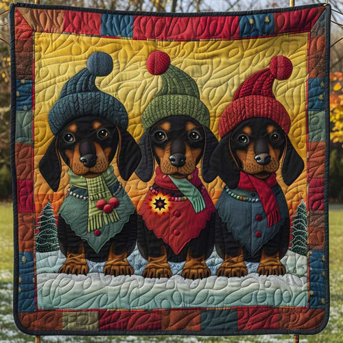 Warmy Dachshund Winter WP1110021CL Quilt