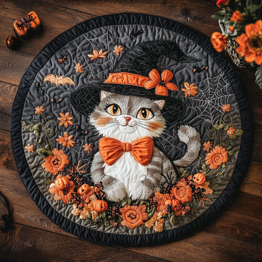 Cheerful Cat CW1207008CL Quilted Round Mat