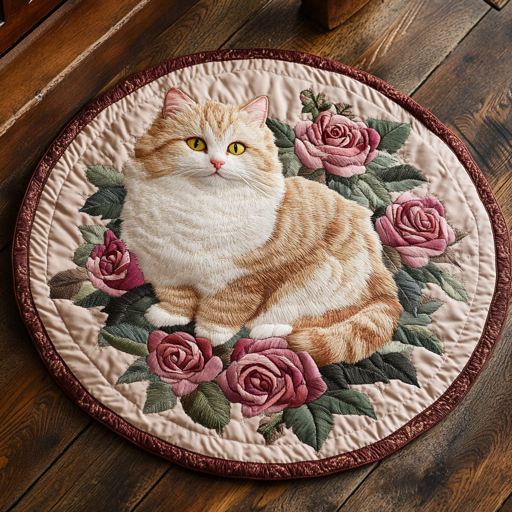 Ragdoll Cat Rose CW1206035CL Quilted Round Mat – Cozzyhomes