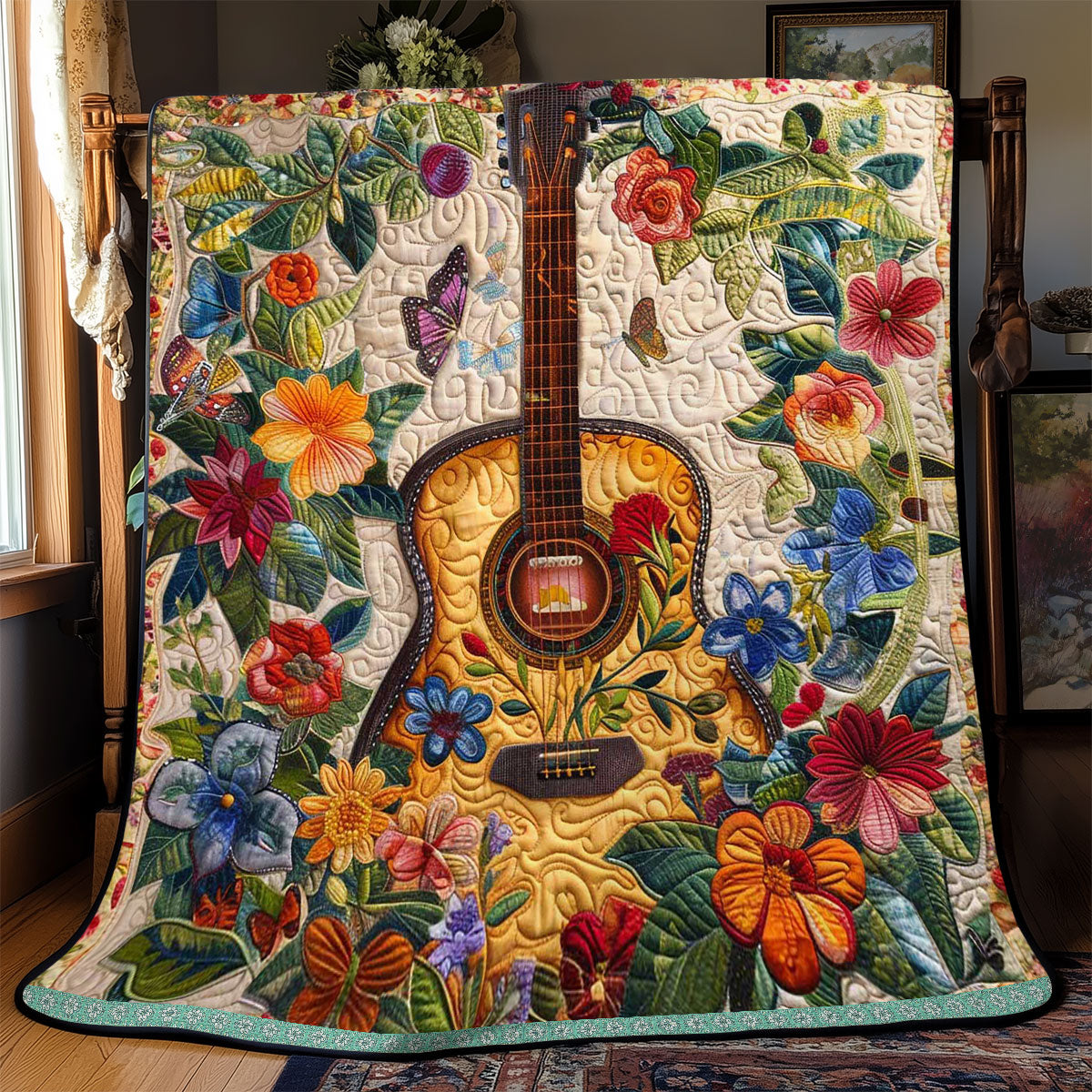 Flower Guitar WJ1309009CL Quilt