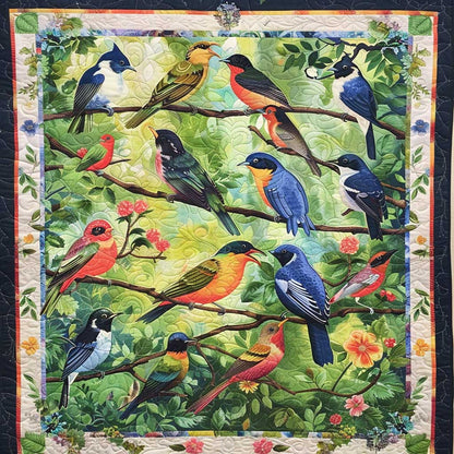 Bird Family WJ2507007CL Quilt