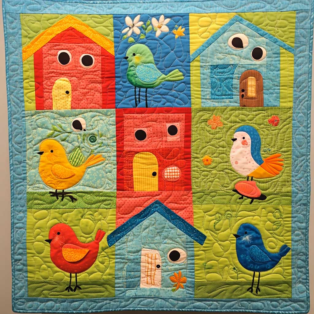 Bird Houses XR0508021CL Quilt