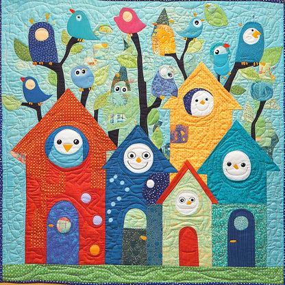 Bird Houses XR0508022CL Quilt