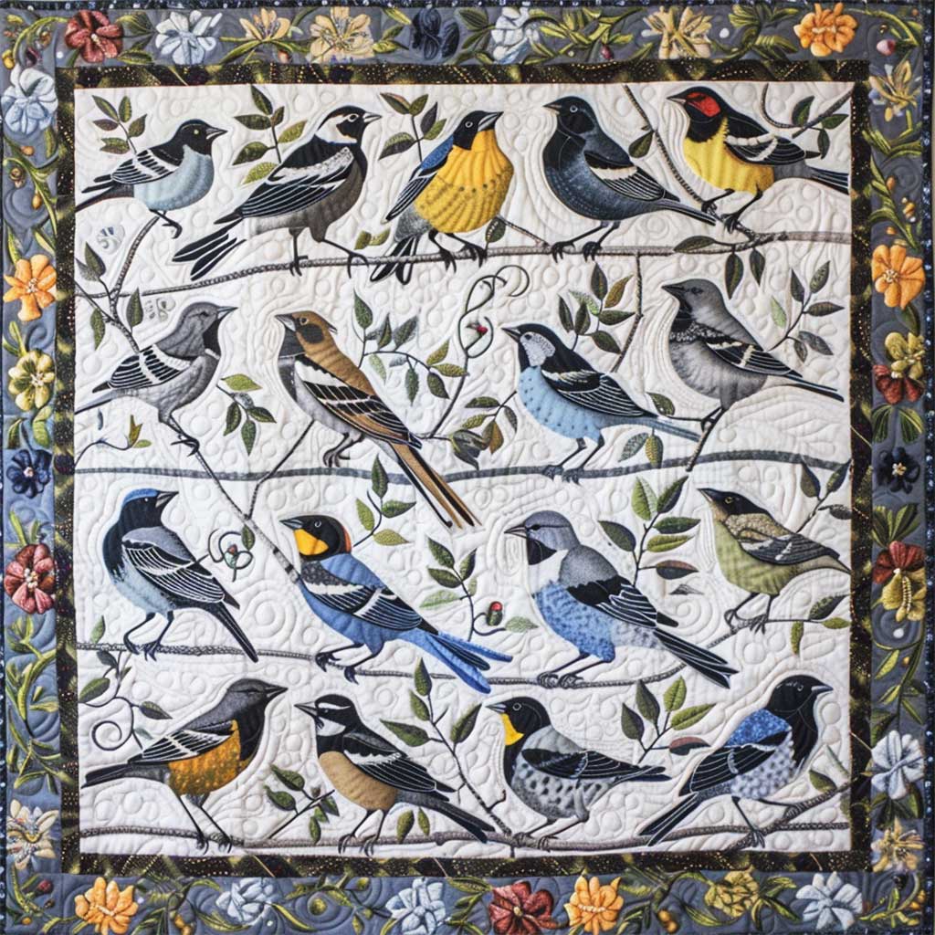 Bird Lovers WJ2407001CL Quilt