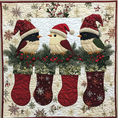 Birds And Red Socks XR1008054CL Quilt